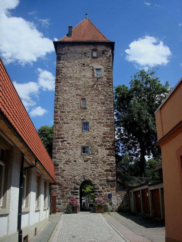 Villingen,
der  Kaiserturm , Teil der Stadtbefestigung von ca.1372, beherbergt seit 1994 eine Ausstellung,
Aug.2010