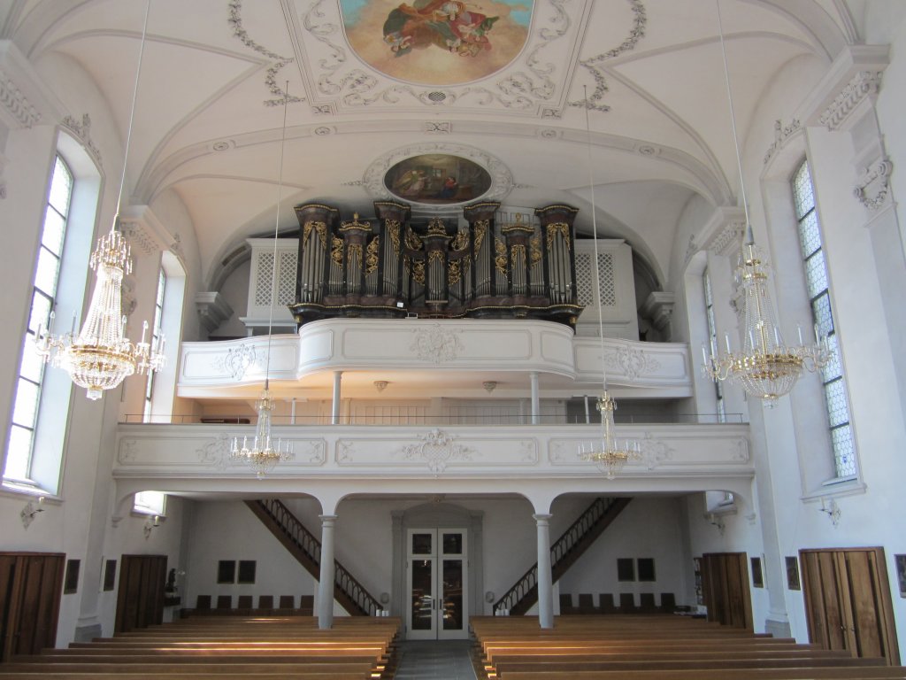 Walchwil, Orgelempore der St. Johannes Kirche (11.08.2012)
