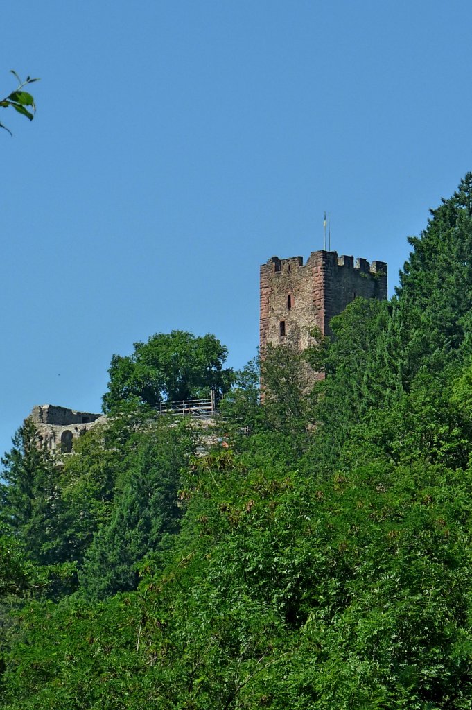 Waldkirch, die Kastelburg, 1260-70 erbaut, 1634 zerstrt, Juli 2012