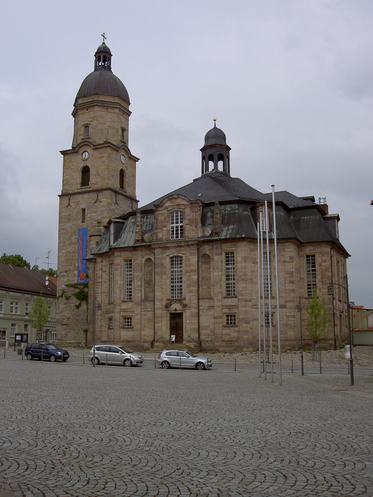 Waltershausen, Stadtkirche zur Gotteshilfe, erbaut von 1719 bis 1723 durch Wolf 
Christoph Zorn von Plobsheim (13.06.2012)