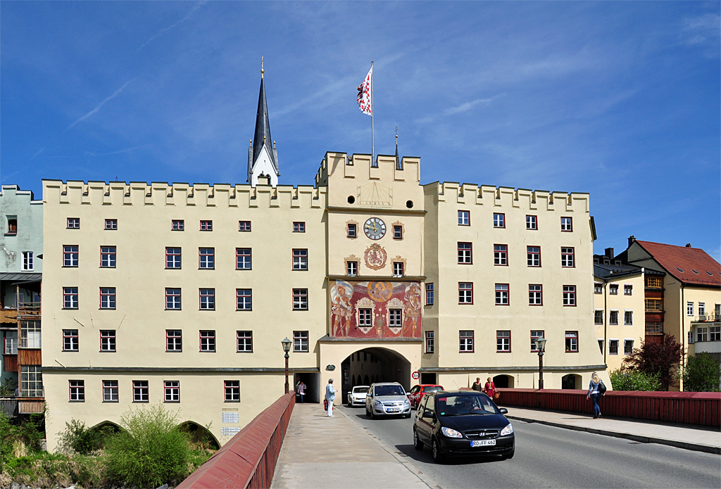 Wasserburg am Inn, das Brucktor, 1374 urkundlich erwhnt - 27.04.2012