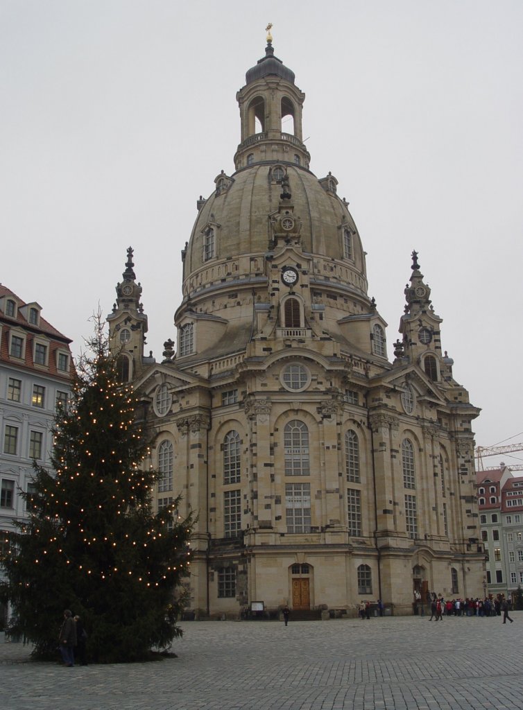 Weihnachtsbaum vor der Frauenkirche am 17.12.2008