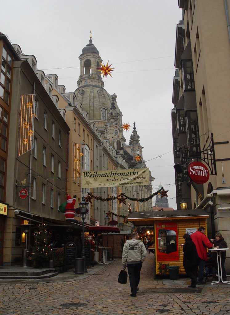 Weihnachtsmarkt an der Frauenkirche am 17.12.2008