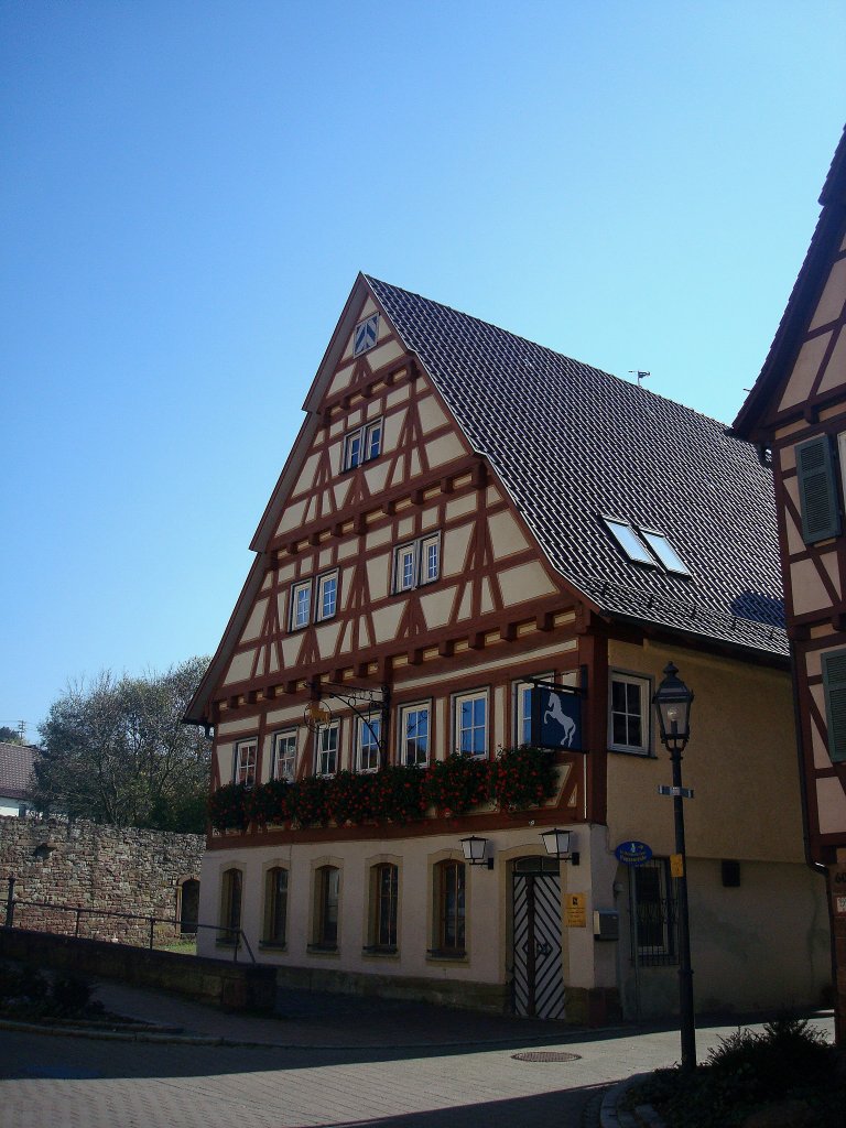 Weil der Stadt, historisches Gasthaus an der Wrm, Okt.2010