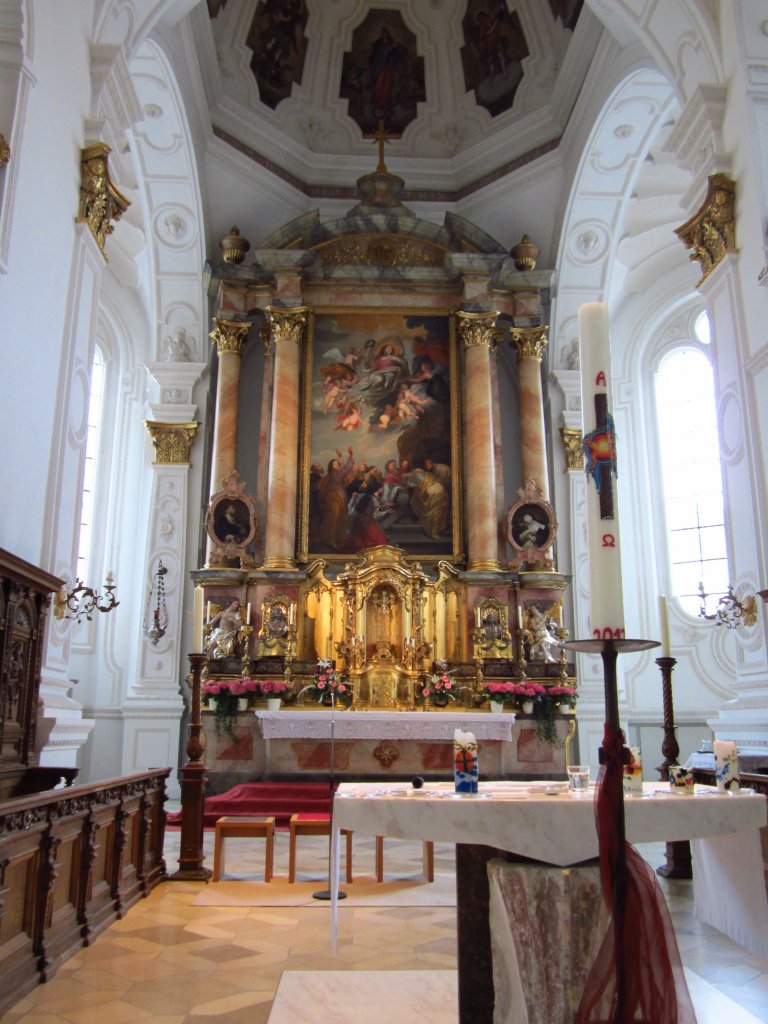 Weilheim, Hochaltar der Stadtpfarrkirche Maria Himmelfahrt (29.04.2012)