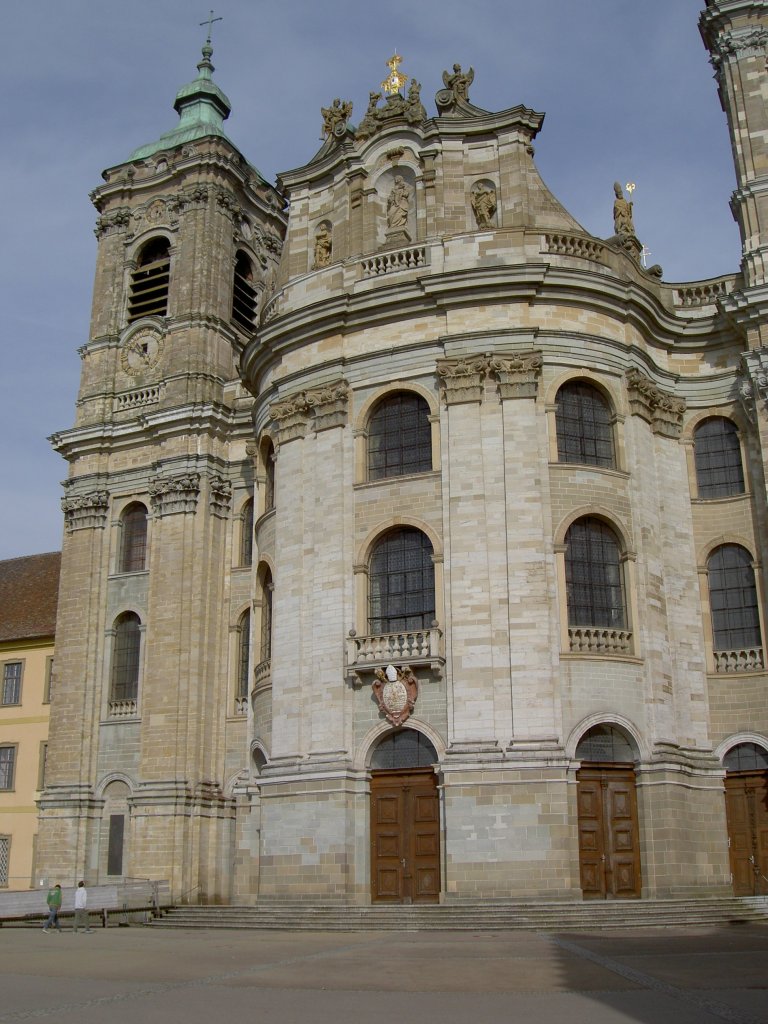 Weingarten, Basilika St. Martin, erbaut von 1715 bis 1724, frhere Stiftskirche der 
Reichsabtei, Kreis Ravensburg (30.03.2008)