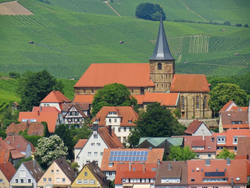 Weinsberg am 12.07.2013 Hinten sieht man die Johanneskirche.