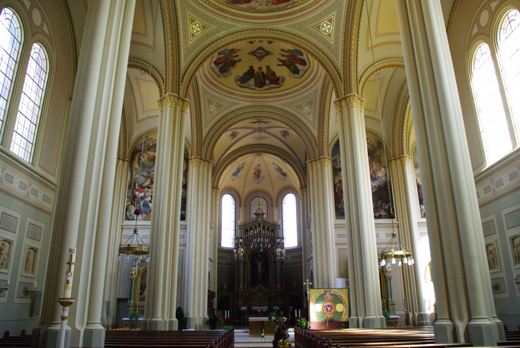 Weienhorn, Stadtpfarrkirche Maria Himmelfahrt, Altre von Joseph Hieber, 
Landkreis Neu-Ulm (07.04.2011)