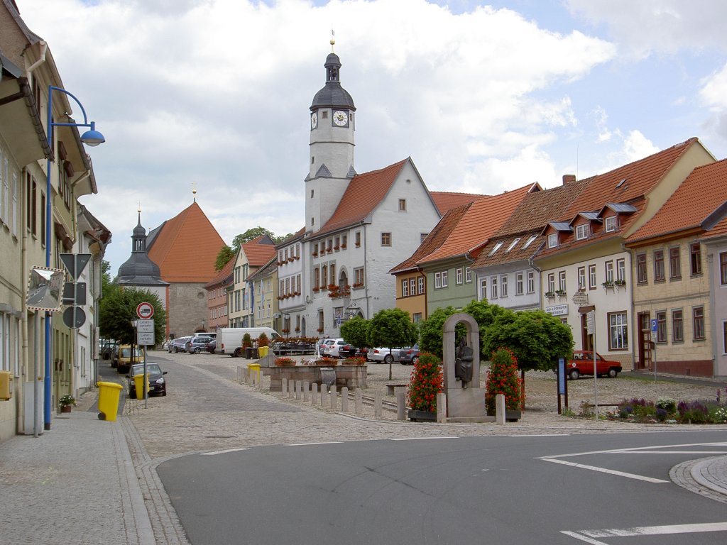 Weiensee, Rathaus und Marktplatz, Kreis Smmerda (12.06.2012)