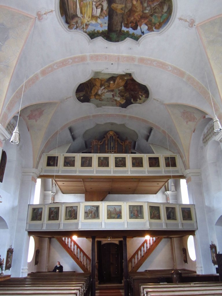 Westenhofen, Orgelempore der St. Martin Kirche (05.04.2012)