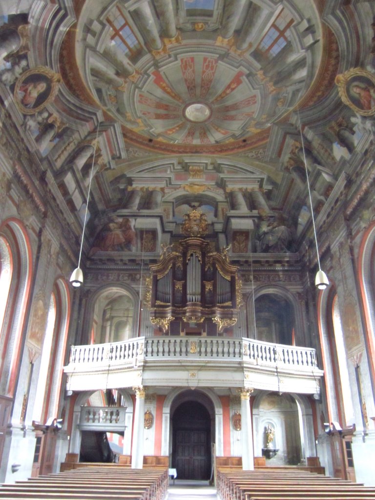 Wiesentheid, St. Mauritius Kirche, Fresken von Giovanni Marchini (18.02.2012)