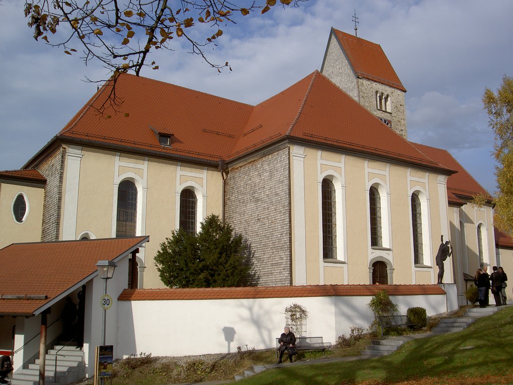 Wiggensbach, St. Pankratius Kirche, erbaut von 1770 bis 1778, Baumeister Johann Georg Specht, Rokoko Ausstattung, Kreis Oberallgu (01.11.2011)