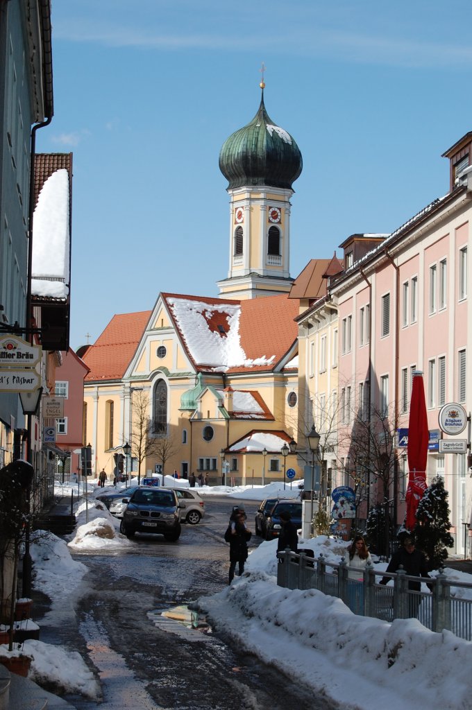 Winterstimmung in der Immenstdter Innenstadt am sonnigen 20.2.2010...