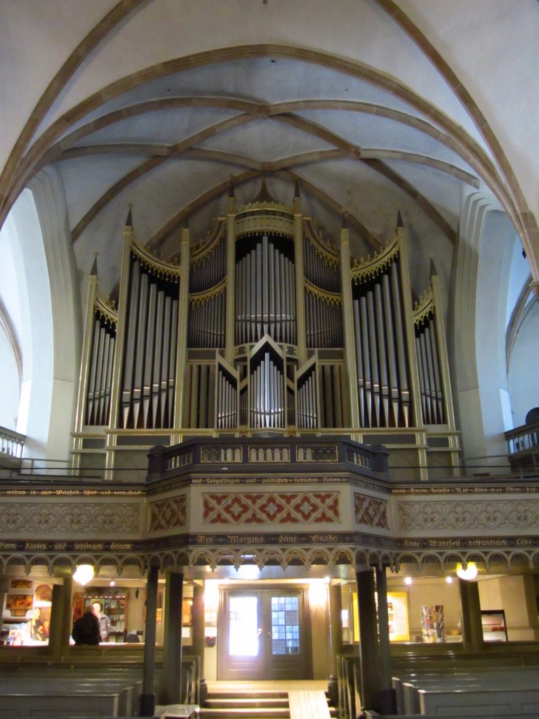 Wittenberg, Stadtkirche St. Marien, erbaut ab 1280, Sauer Orgel von 1983 (18.03.2012)