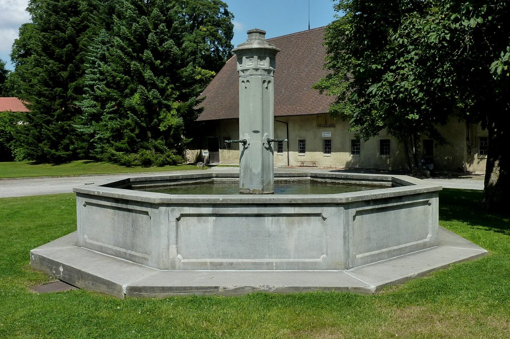 Wolfegg, Brunnen im Schlohof, Aug.2012