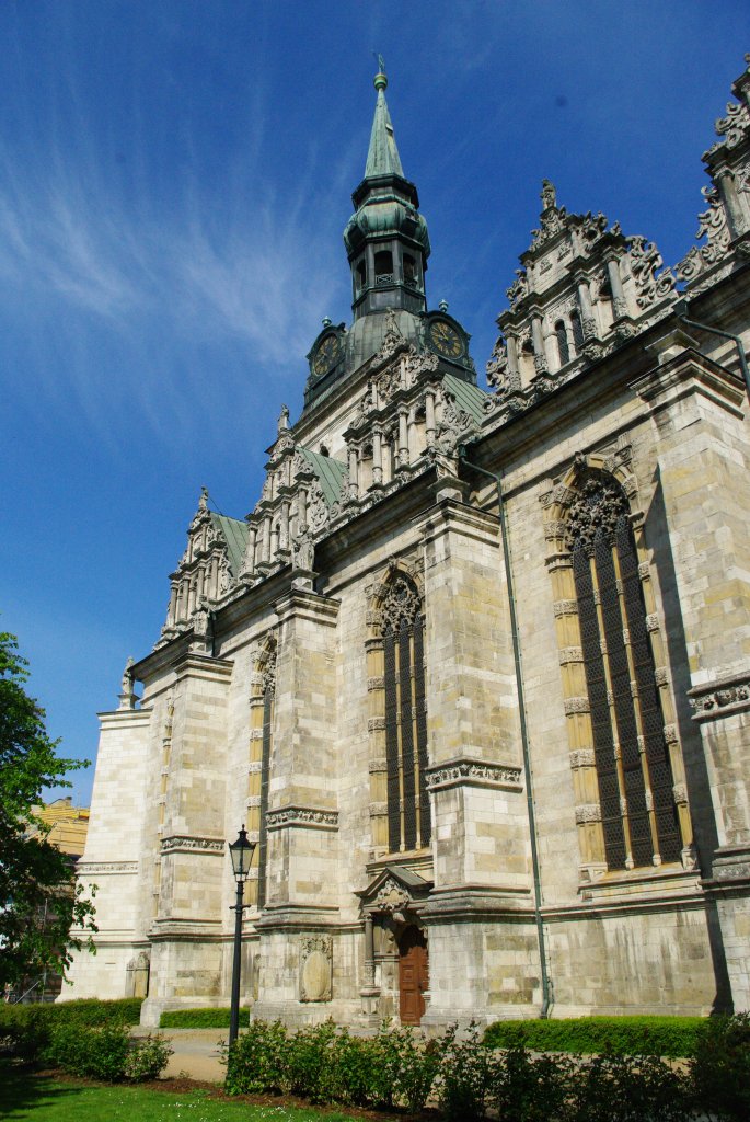 Wolfenbttel, Ev. Marienkirche, Michael Praetorius Platz, erbaut von P. Francke 
im 17. JH (07.05.2011)