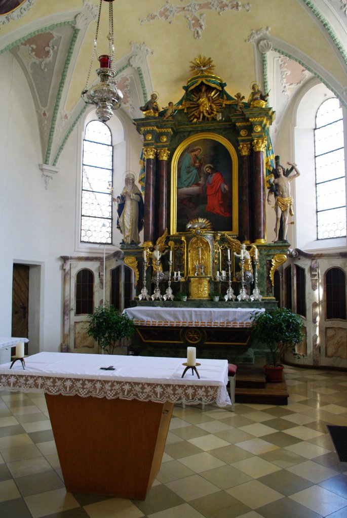 Wolfertsschwenden, Altar der St. Vitus Kirche, Landkreis Ostallgu 
(09.04.2011)
