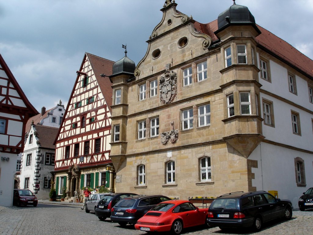 Wolframs-Eschenbach, das Deutschordensschlo, ein Renaissancebau von 1623, wird seit 1859 als Neues Rathaus genutzt, Mai 2007