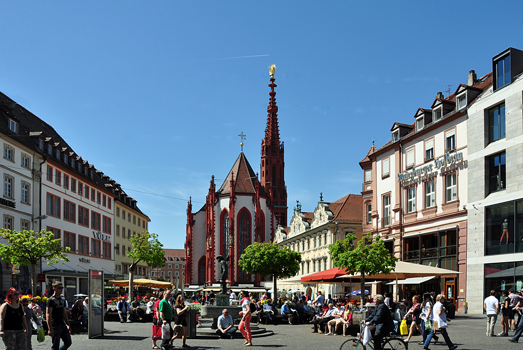 Wrzburg - Oberer Markt und Marienkapelle - 28.04.2012