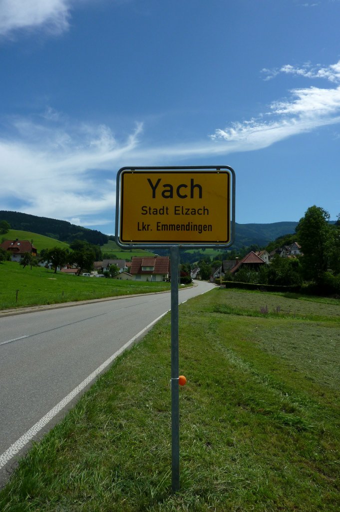 Yach im Schwarzwald, einziger Ort in Deutschland mit dem Anfangsbuchstaben Ypsilon, Aug.2011