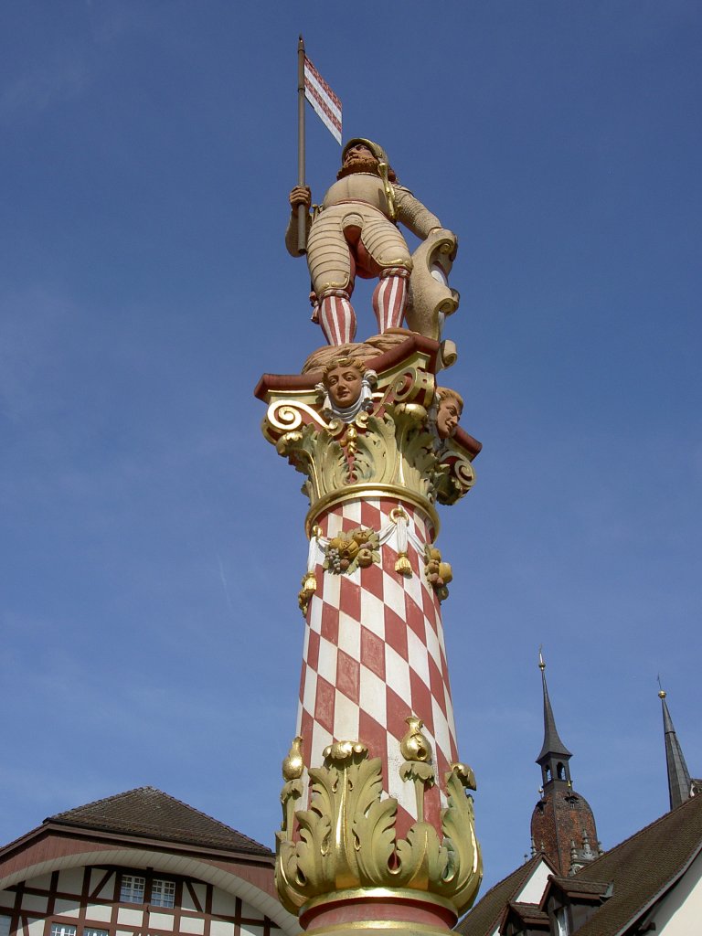 Zofingen, Niklaus Thut Brunnen, erbaut 1894 durch die Studentenverbindung Zofingia
(24.06.2012) 