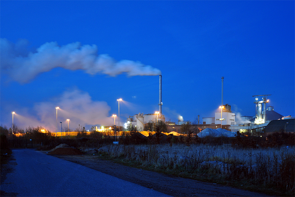 Zuckerfabrik Euskirchen nachts bei der Arbeit - 20.11.2012