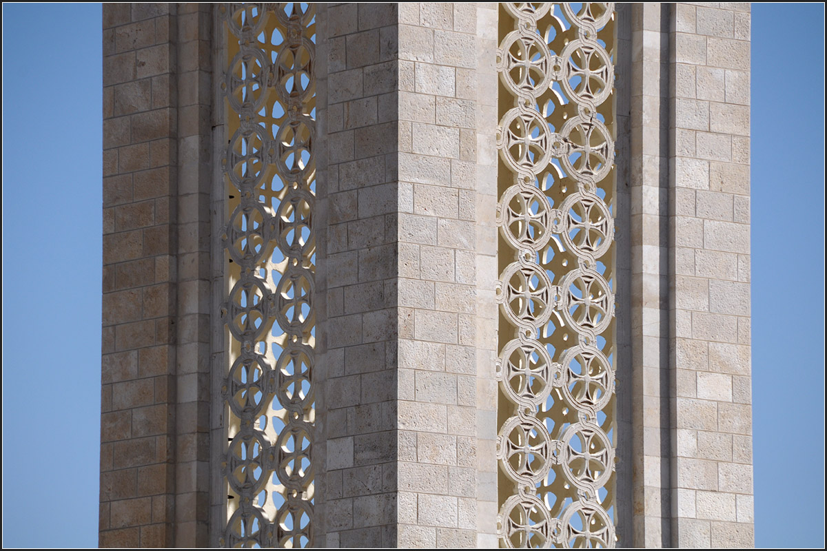 . Besonderer Turm -

Detailansicht des Turmes am Griechisch-katholischen Klosters in Bethlehem.

27.03.2014 (Jonas)