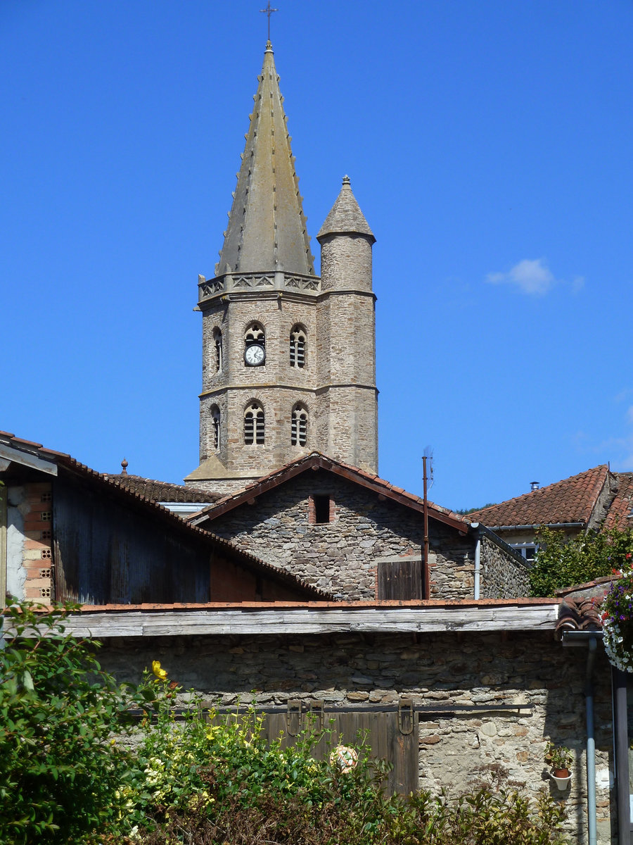  SAINT AMANS VALTORET im Dpartement du Tarn: der Kirchturm. 11.09.2016