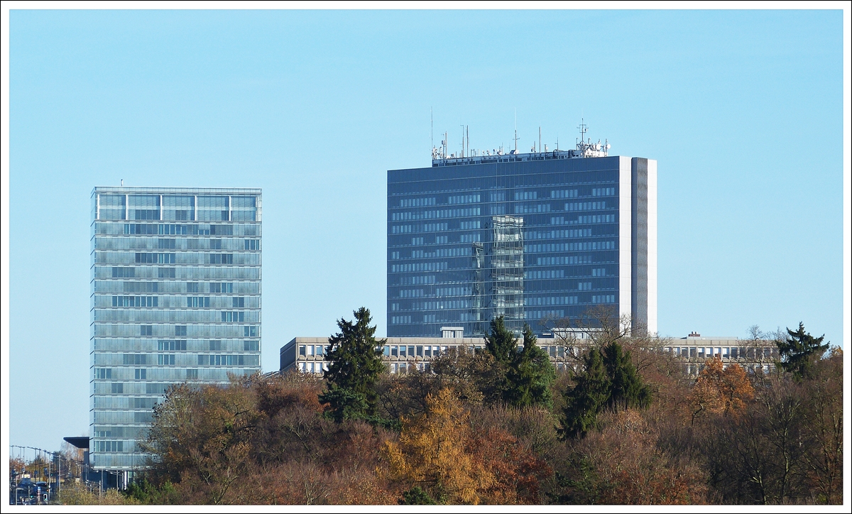 . Stadt Luxemburg - Das Europische Konferenz- und Kongresszentrum auf dem Plateau Kirchberg. 02.12.2013 (Hans)