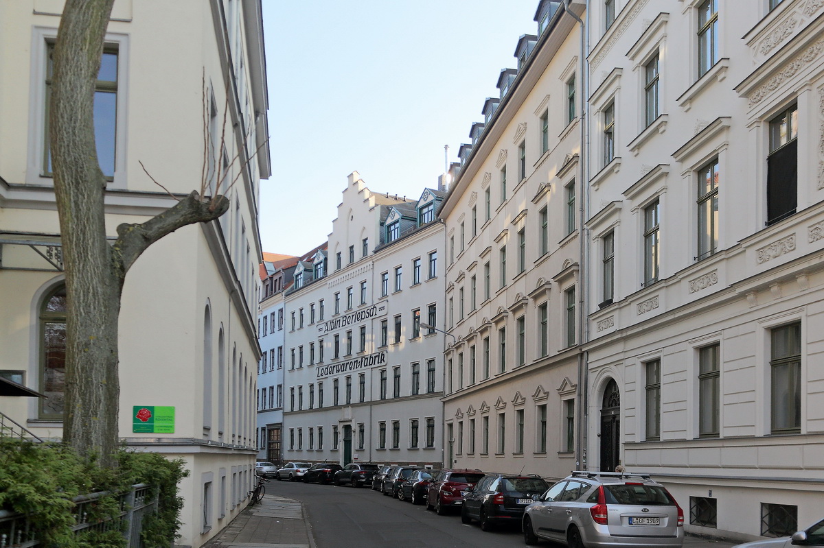 24. Mrz 2022, Blick zum sdstlichen Rand des Waldstraenviertels in Leipzig.