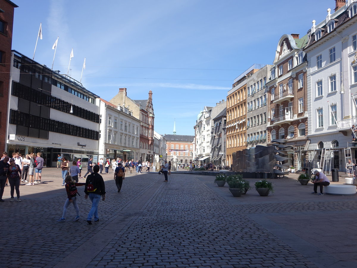 Aarhus, Gebude am Domkirkepladsen in der Altstadt (07.06.2018)