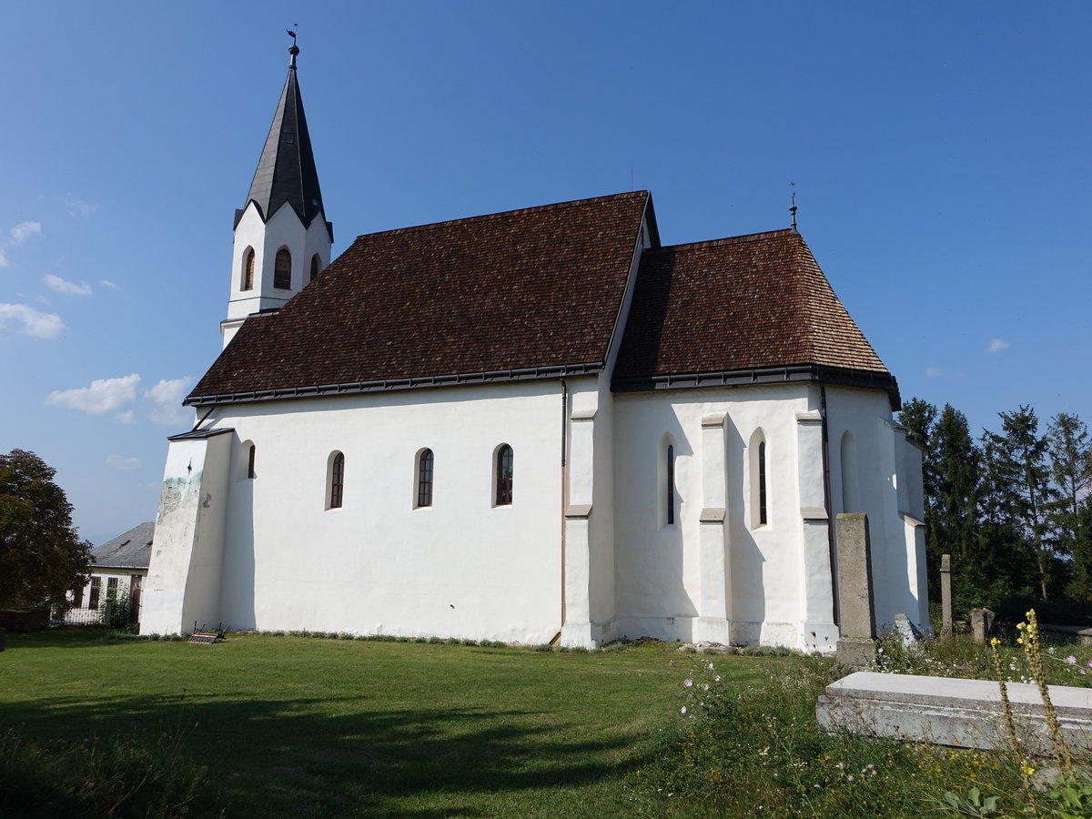 Abaujvar, gotische Wehrkirche, erbaut im 14. Jahrhundert (06.09.2018)