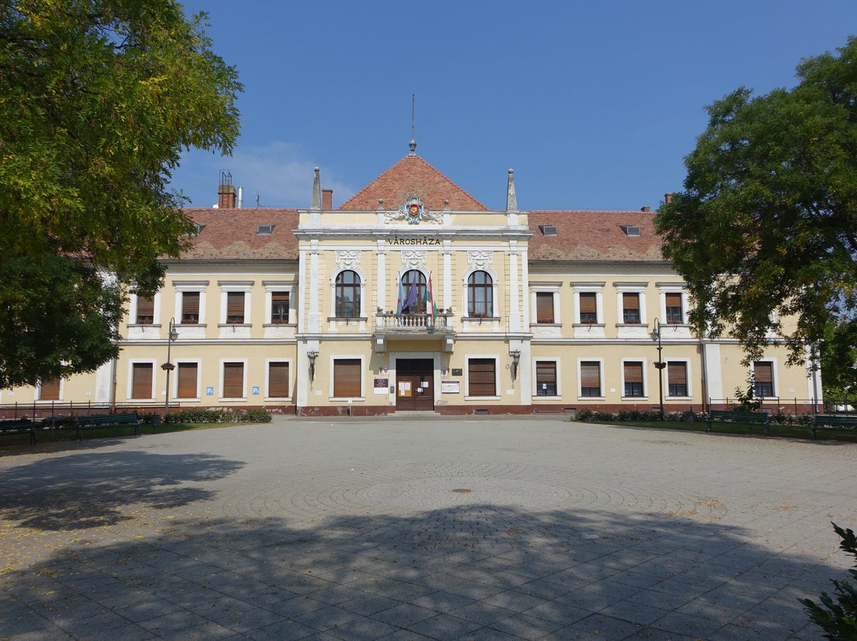 Abony / Wabing, Rathaus im Vigyz-Schloss am Kossuth Lajos Ter (25.08.2019)