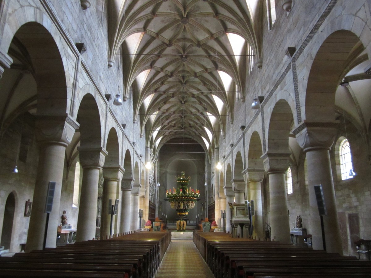 Abteikirche Maria Himmelfahrt in Seckau, erbaut von 1150 bis 1164, Kreuzgewlbe (03.10.2013)