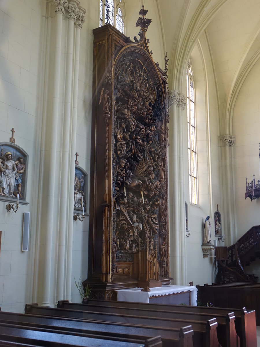Adamov / Adamsthal, Zwettler Altar von 1516 in der St. Barbara Kirche (01.08.2020)