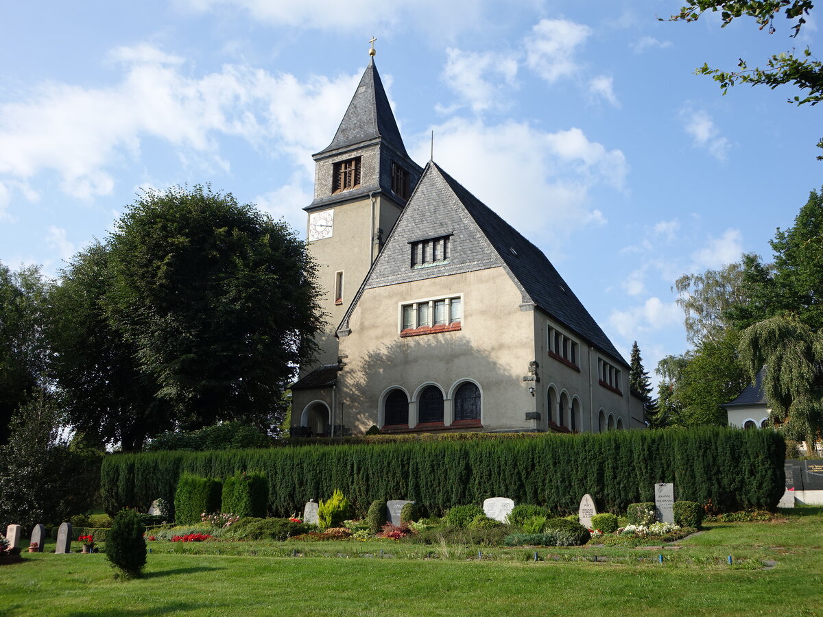 Adorf/Erzgeb., evangelische Kirche am Kirchweg (20.08.2023)