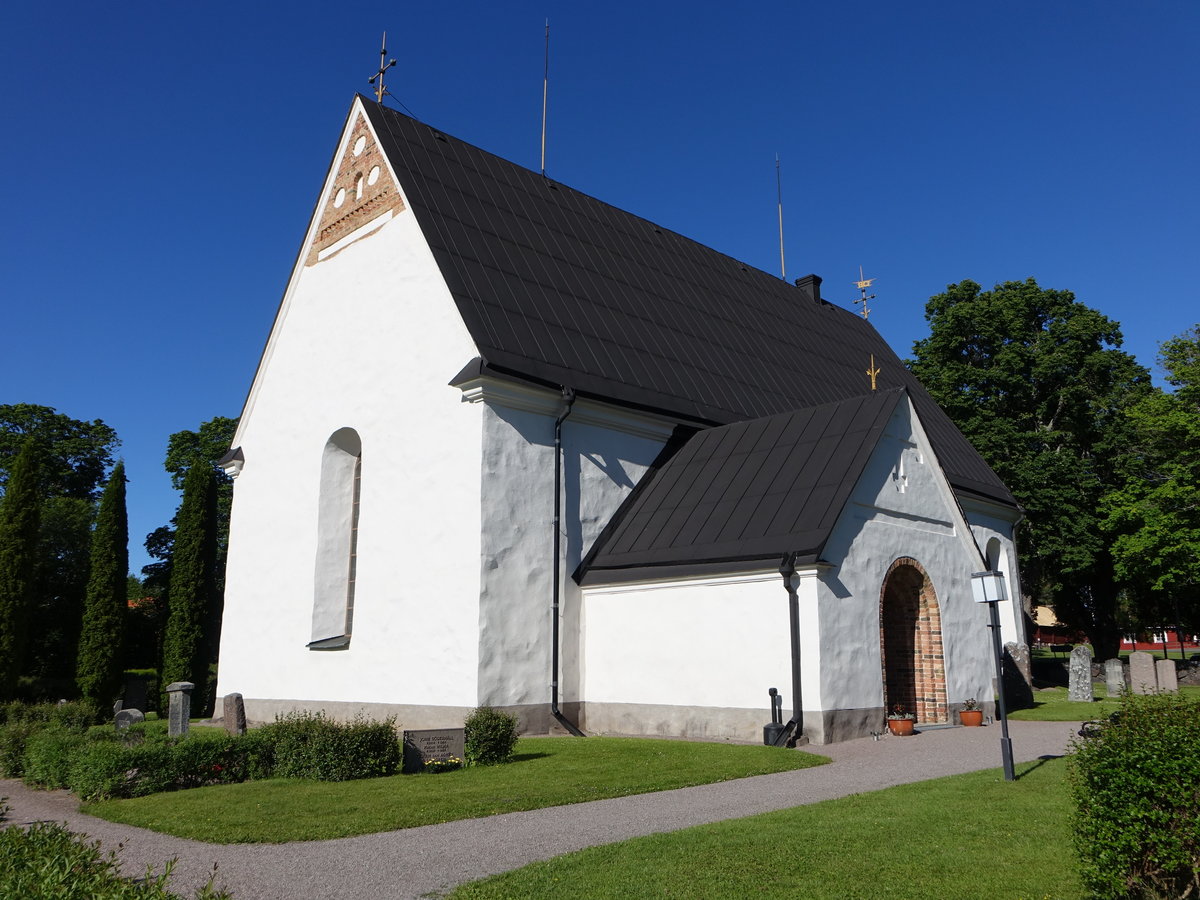 Älvkarleby, Ev. Kirche, erbaut aus Naturstein ab 1478 (22.06.2017)