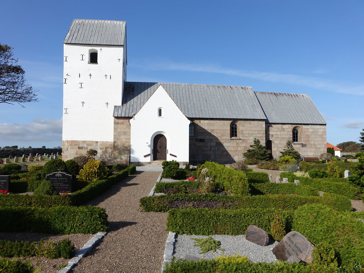 Aggersund, evangelische Kirche, erbaut im 12. Jahrhundert (19.09.2020)