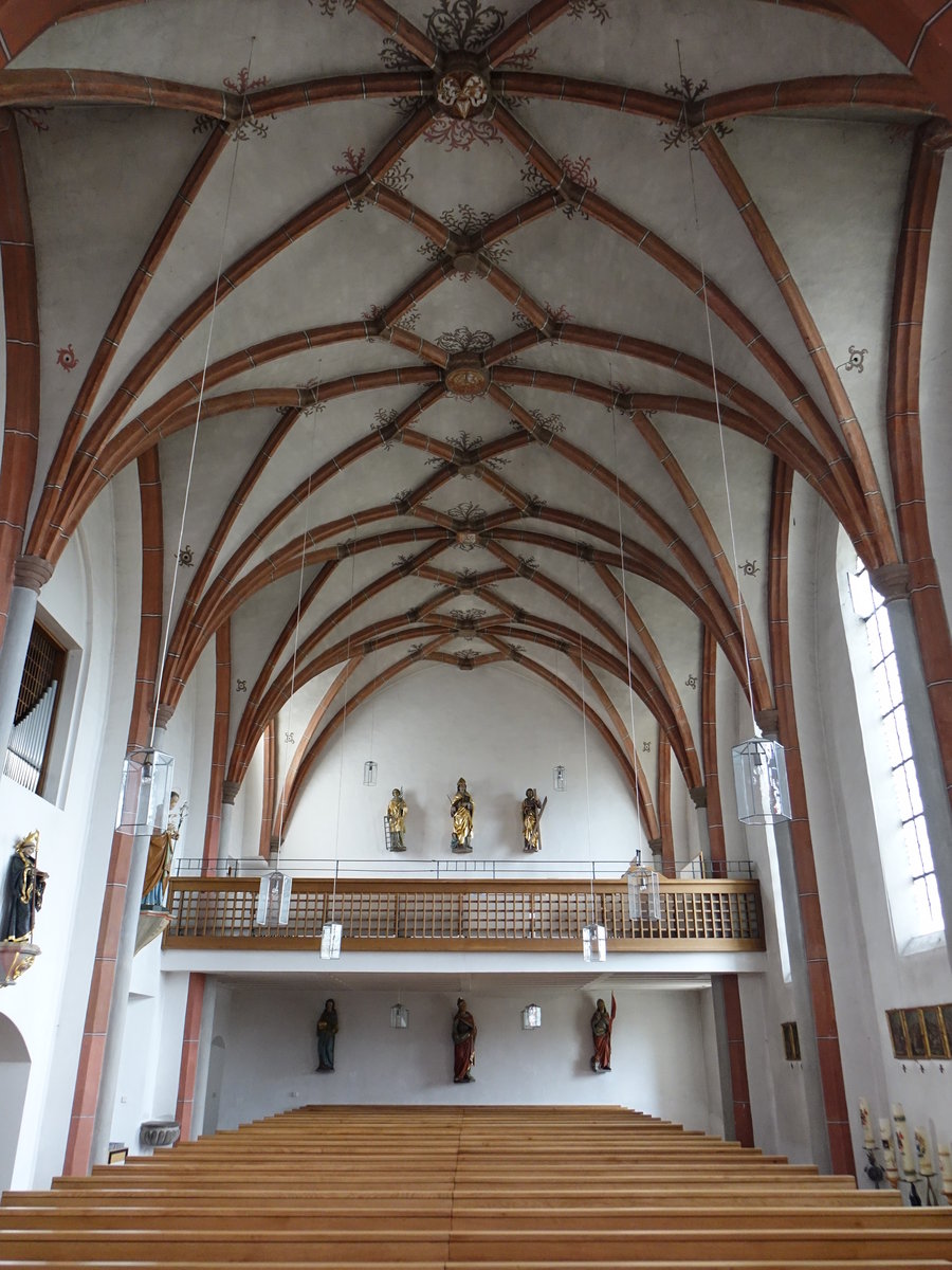 Aigen am Inn, Innenraum der kath. Pfarrkirche St. Stephan (20.10.2018)