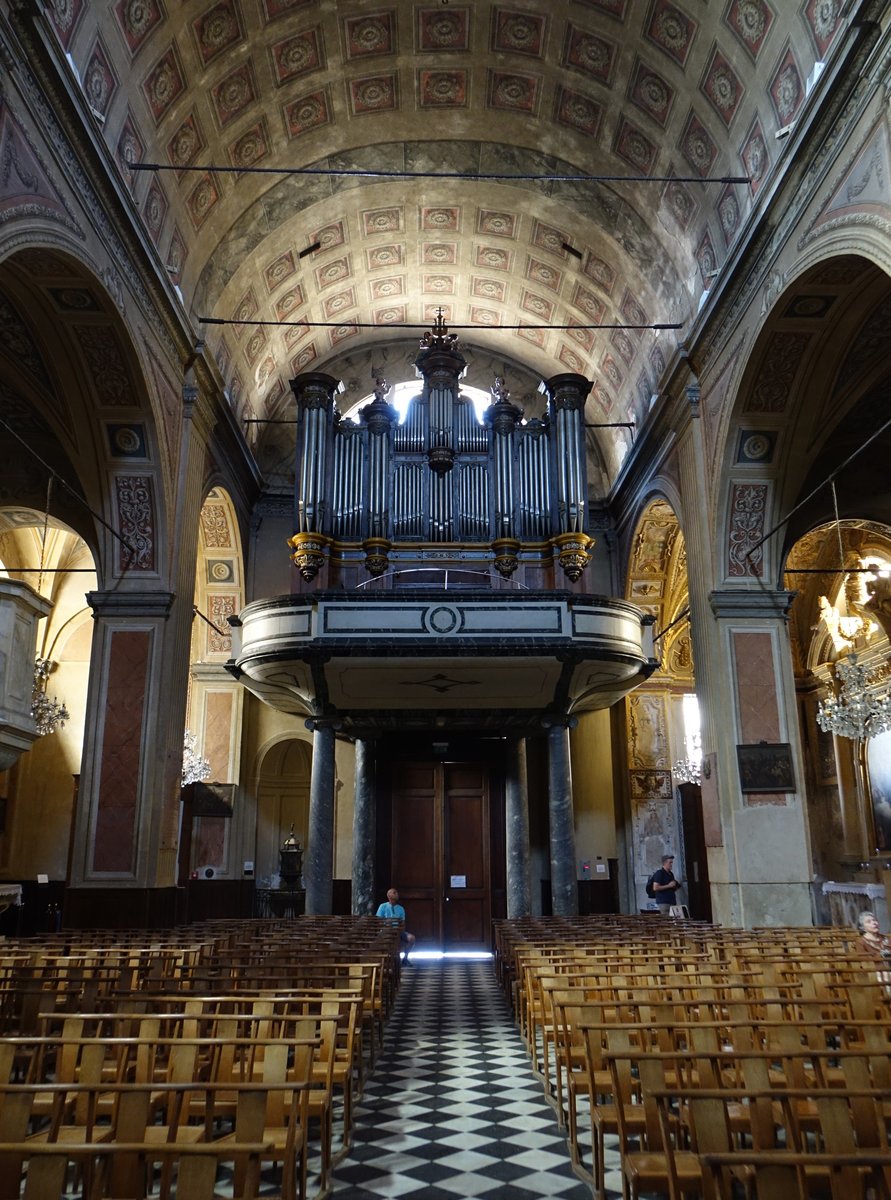 Ajaccio, Orgelempore in der Kathedrale Notre-Dame-de-l’Assomption (20.06.2019)