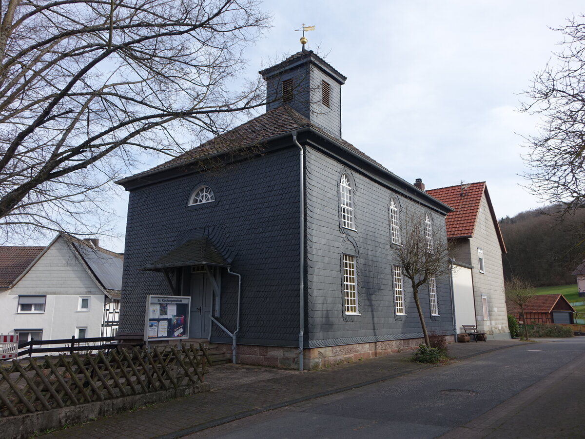 Alberode, evangelische Kirche, erbaut 1823 durch den Landbaumeisters J. F. Matthei (17.03.2024)