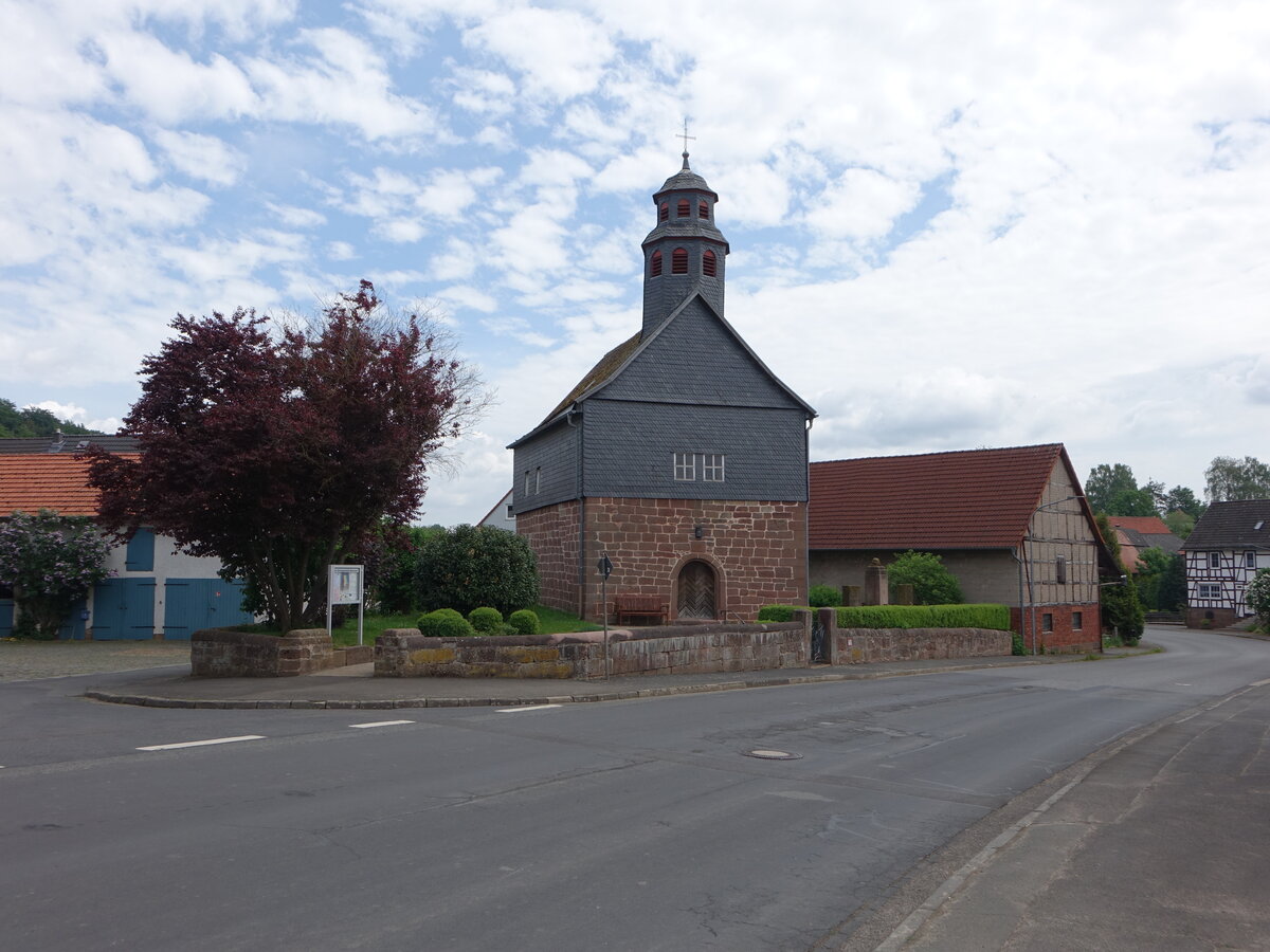Albshausen, evangelische Dorfkirche, erbaut von 1711 bis 1714 (17.05.2022)