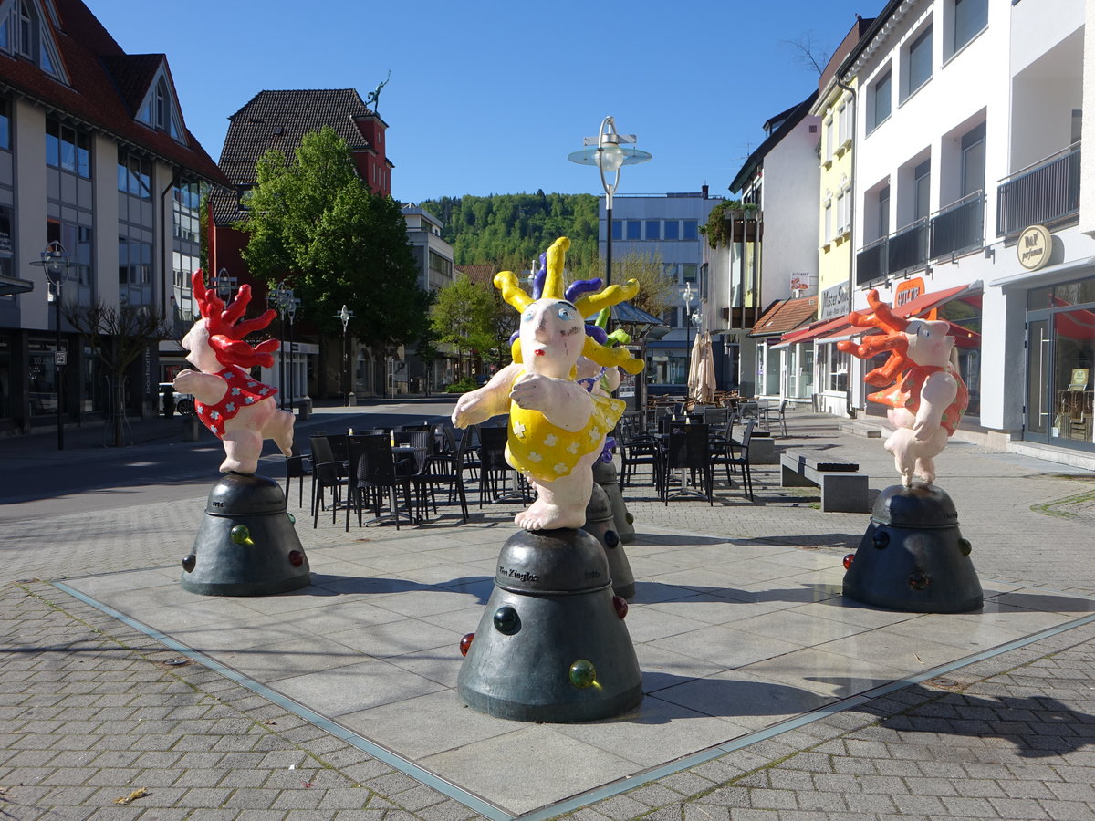 Albstadt-Ebingen, Skulpturen in der Bahnhofstrae (21.05.2017)