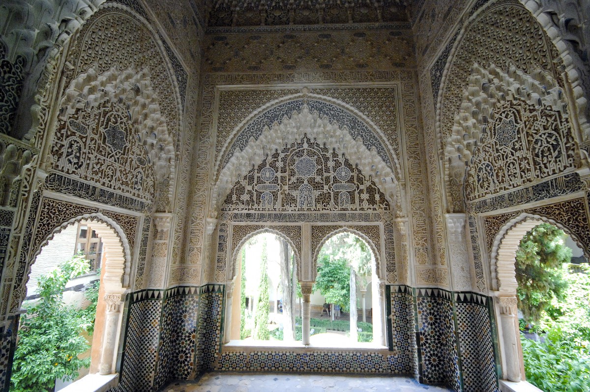 Alhambra in Granada - Aussichtspunkt Daraxa. Aufnahme: Juli 2014.