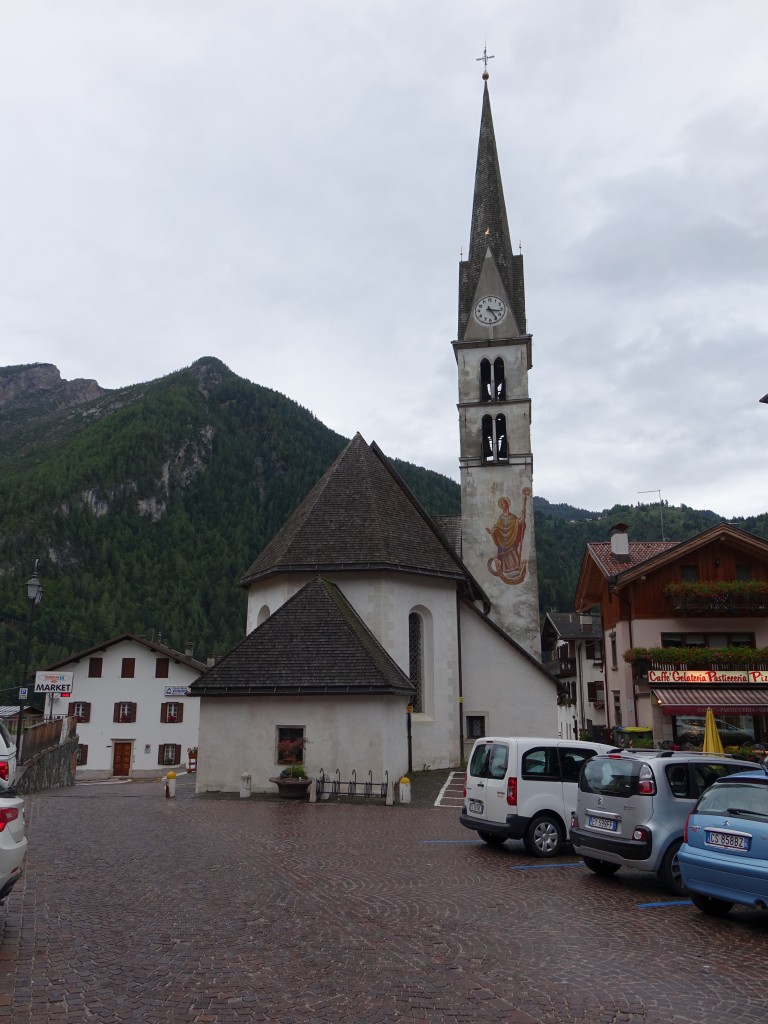 Alleghe, Kirche San Biaggio, erbaut 1771, Fresken von Valentino Rovisi (24.09.2015)