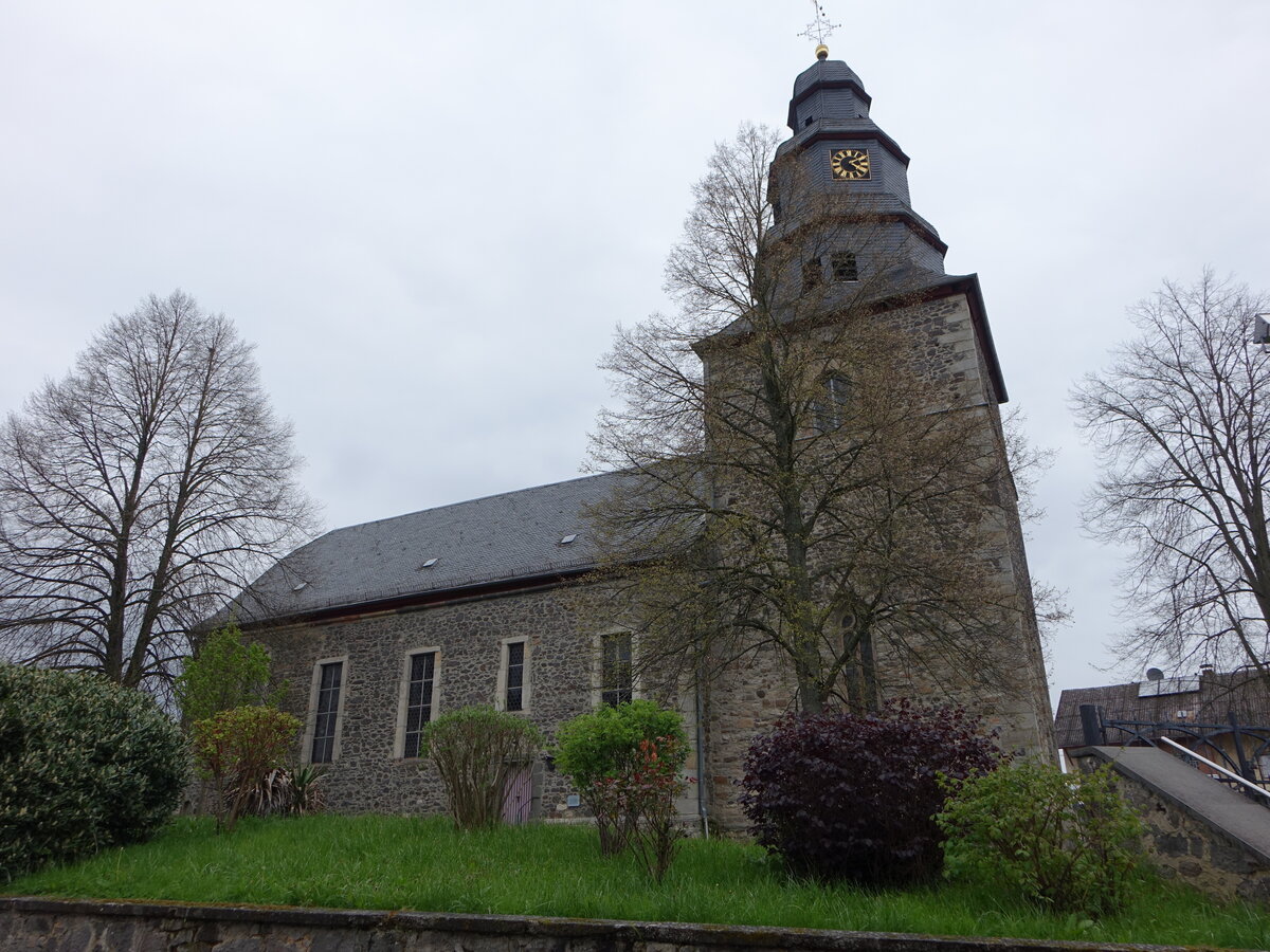 Allendorf, evangelische Kirche, erbaut von 1730 bis 1731 (30.04.2022)