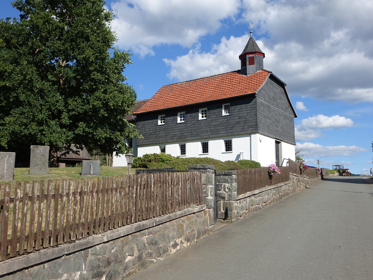 Allendorf, evangelische Kirche in der Hunoldstrae, erbaut 1739 (06.08.2022)