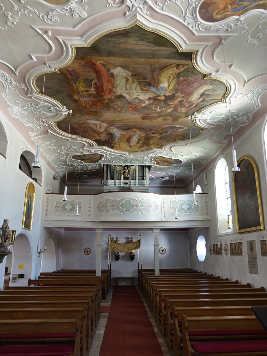 Allersburg, barocke Orgelempore in der kath. St. Michael Kirche (11.06.2017)