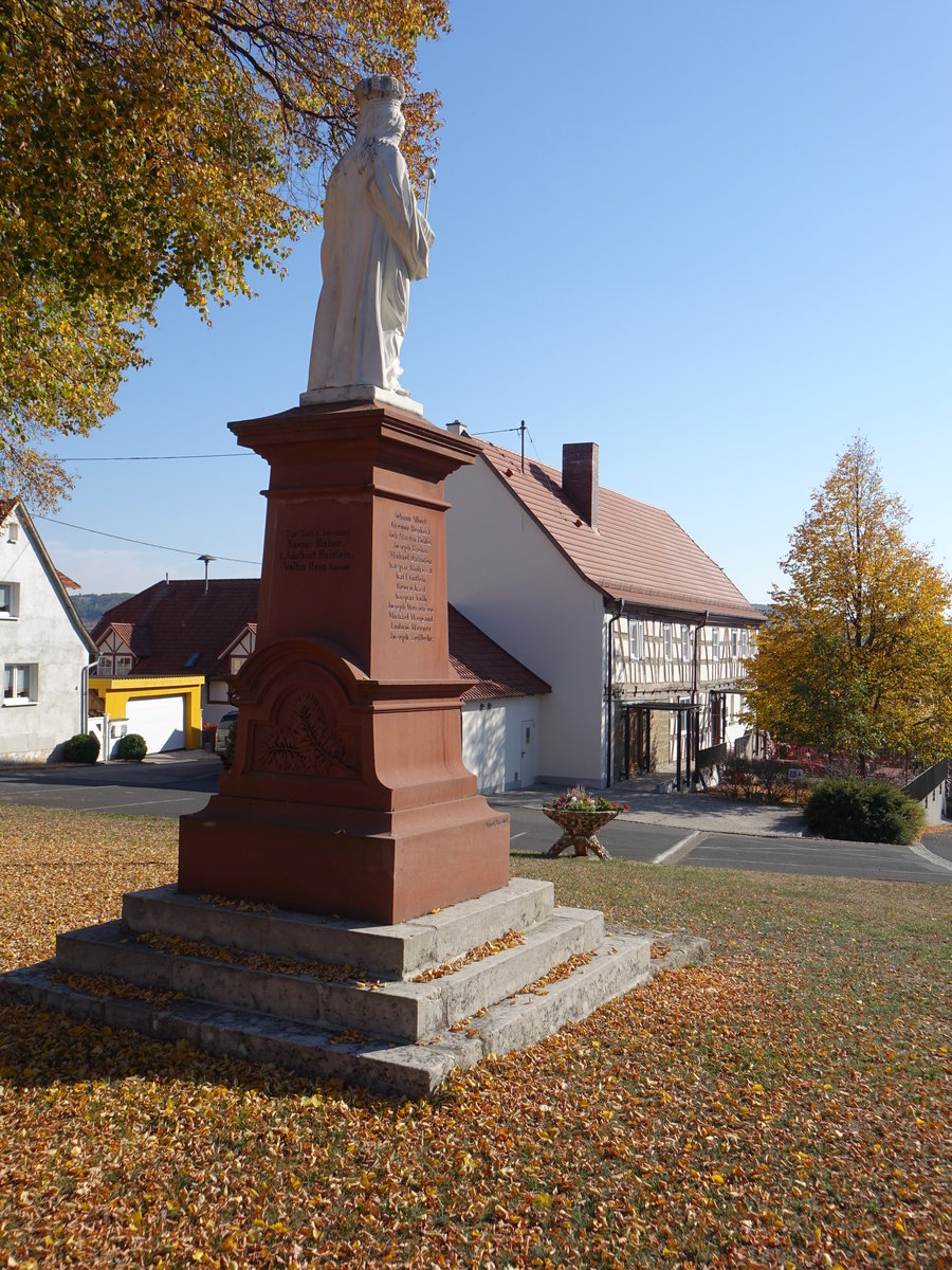 Alsleben, Kriegerdenkmal von 1899 am Kirchplatz (15.10.2018)