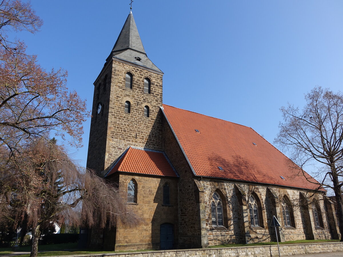 Alswede, evangelische St. Andreas Kirche, sp�tgotische Hallenkirche aus dem 16. Jahrhundert (22.03.2026)